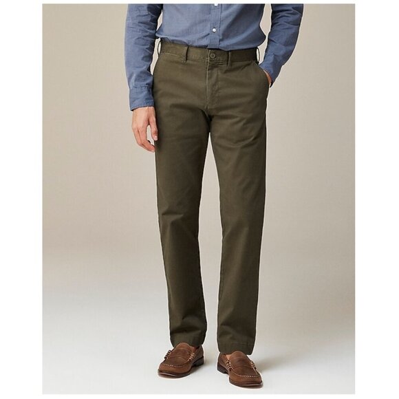 J. Crew Men's 770 Straight Fit Stretch Chino Pants Green Size 28x32 - Picture 1 of 9